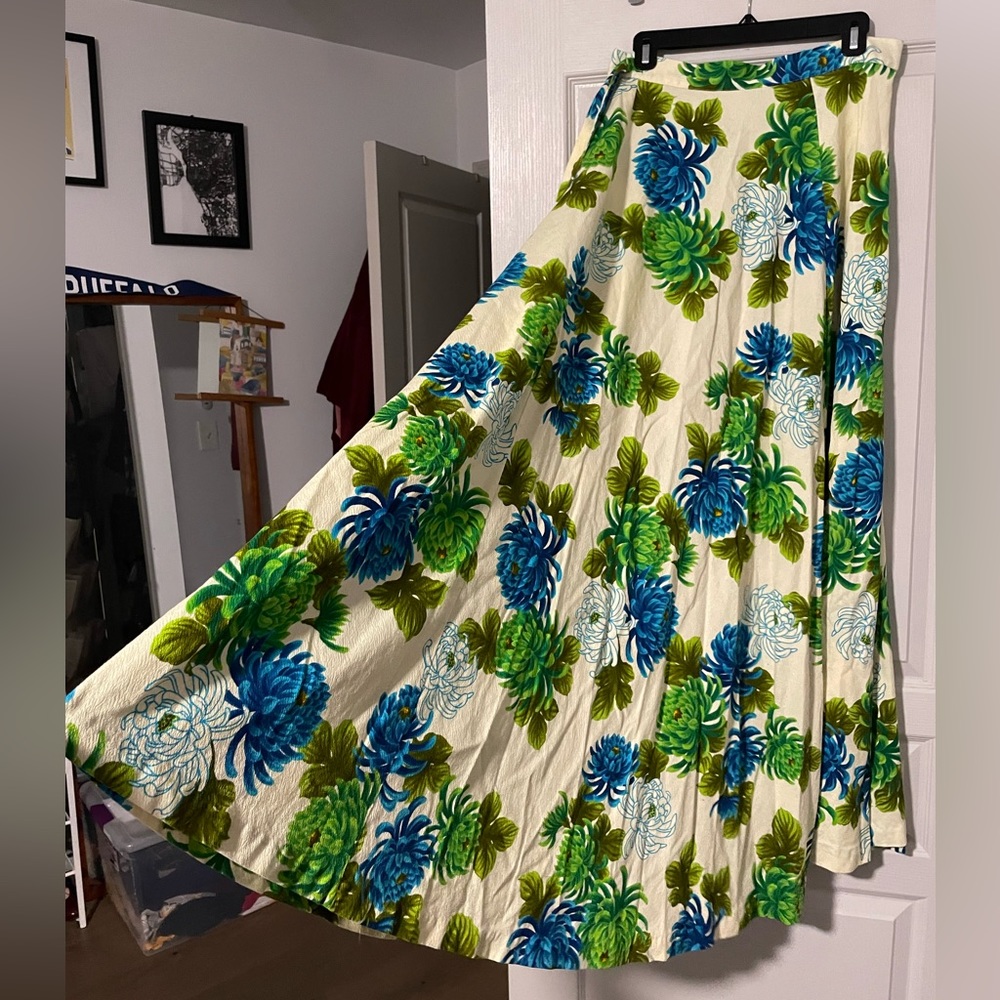 Vintage tropical Hawaiian maxi wrap skirt - Sz 6